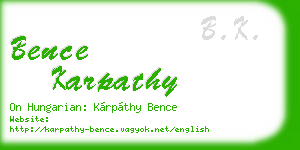 bence karpathy business card